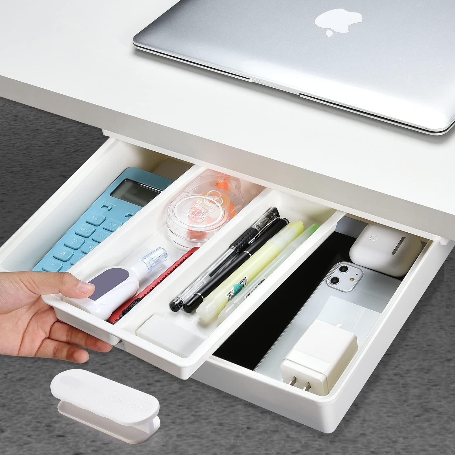 GGIANTGO Under Desk Drawer[Large], Self-Adhesive Under Desk Storage, Desk Drawer Organizer for Office Home Stationery - Image 1